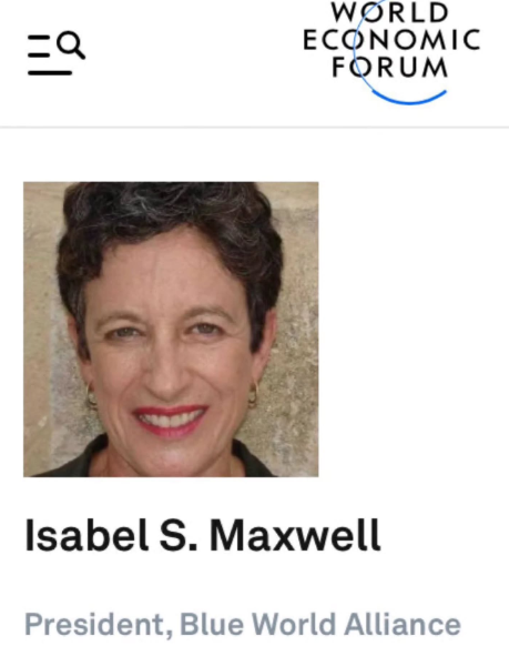 Isabel Maxwell is the eldest daughter of Robert Maxwell and is the sister of Ghislaine Maxwell.

Stop looking in the wrong places for the enemy. The WEF don't even try to hide it.