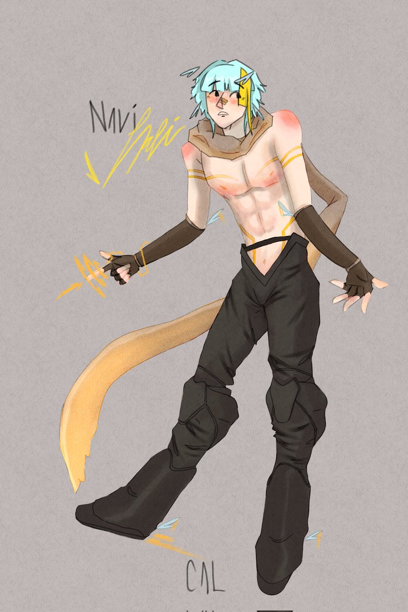 cal_cfurr's tweet photo. Often caught in boredom, navi likes rushing into things not thinking about his environment. Navi has the ability to move his limbs so fast that it generates lightning which he uses as projectiles and to stay suspended in the air aided by his troop of small wings
#oc #theuntitled https://t.co/hbs2TqV85H