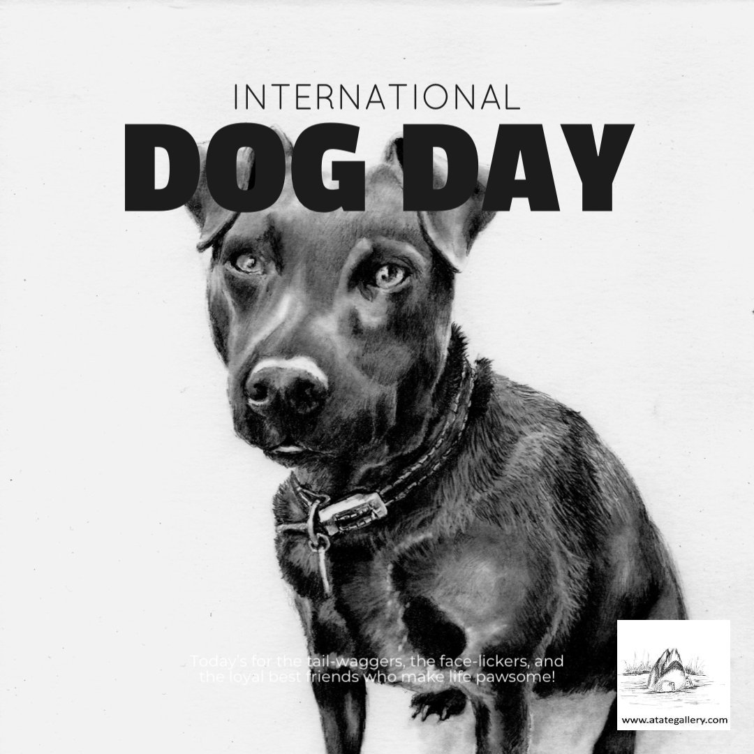 atategallery's tweet photo. Happy International Dog Day! 🐶 Show your furry friend some extra love today and appreciate the joy they bring to our lives. #InternationalDogDay #DogDay #Man'sBestFriend #WoofWoof 🐾 https://t.co/yn4tEoj97s