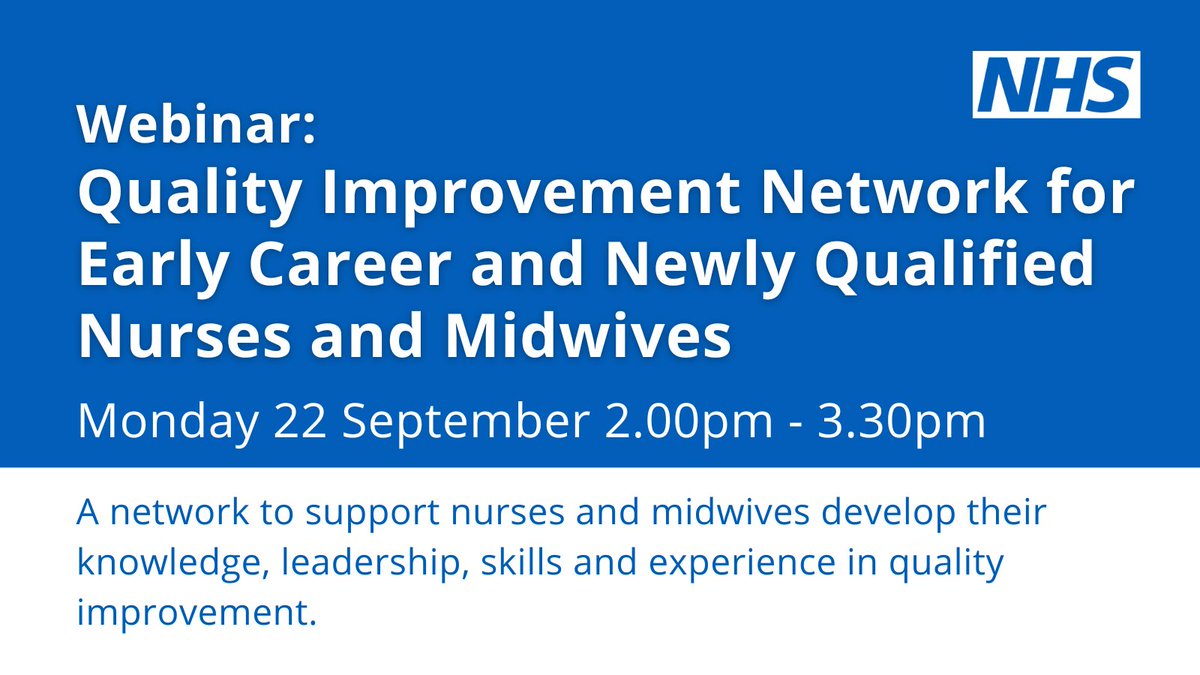 This growing network supports nurses and midwives who are within five years of qualification or NMC registration to develop confidence and skills in quality improvement and its application in practice. #teamCNO

Sign up to join the network ➡️ bit.ly/4a97Hwc