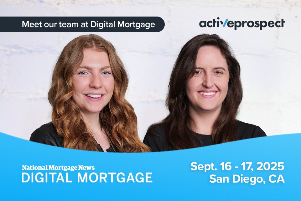 The ActiveProspect team is headed to San Diego for Digital Mortgage 2025! This is your chance to connect with Industry leaders and innovators redefining origination, servicing, and real estate growth. 🤝

Save your seat now ▶️  bit.ly/3VfNH4D 

See you in San Diego! ☀️