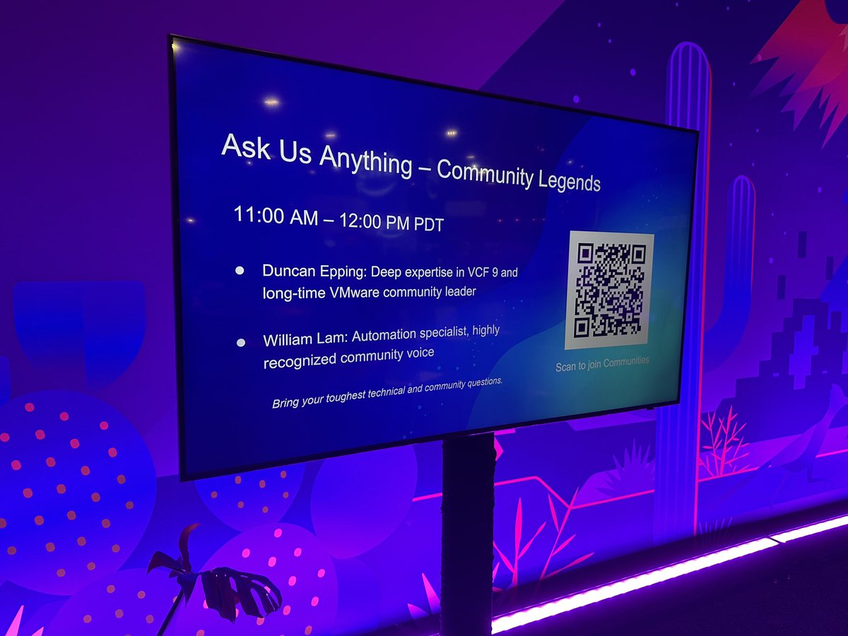 Gareth Edwards (@garethedwards86) on Twitter photo Don’t forget to come to the #vCommunity AMA with <a href="/DuncanYB/">Duncan Epping</a> and <a href="/lamw/">William Lam</a> this is a great time to pick their brains! I want to hear more about the home lab clusters myself #Explore #VMwareExplore Don’t forget to come to the #vCommunity AMA with <a href="/DuncanYB/">Duncan Epping</a> and <a href="/lamw/">William Lam</a> this is a great time to pick their brains! I want to hear more about the home lab clusters myself #Explore #VMwareExplore