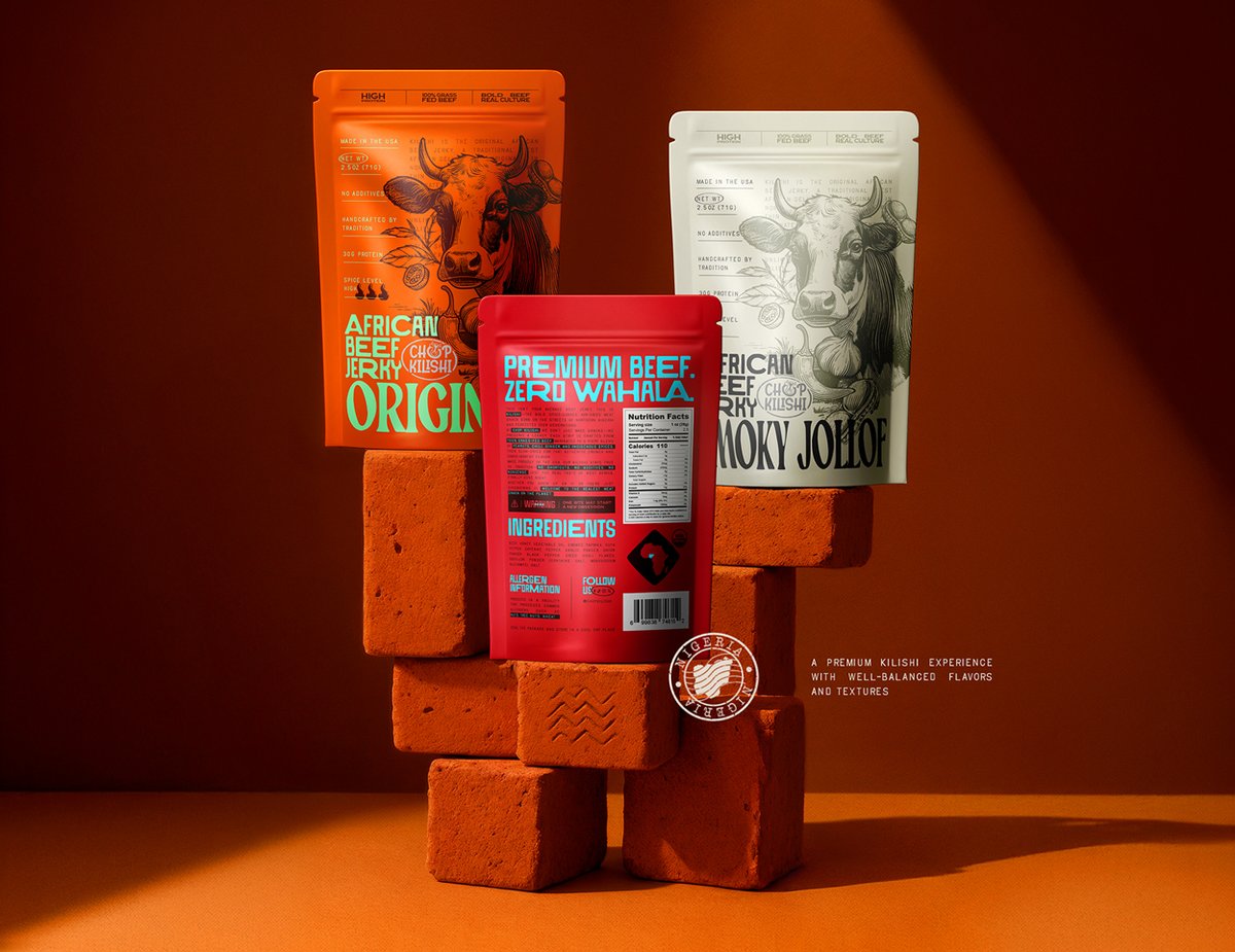 Mauricio Parra <a href="/byKroma_/">Kroma</a> - Mauricio Parra Redefines Chop Kilishi With a Modern Packaging Design Rooted in Cultural Authenticity
.
#branding #brandidentity #branddesign #visualidentity #graphicdesign #logo #packagingdesign #worldbranddesign #worldbranddesignsociety