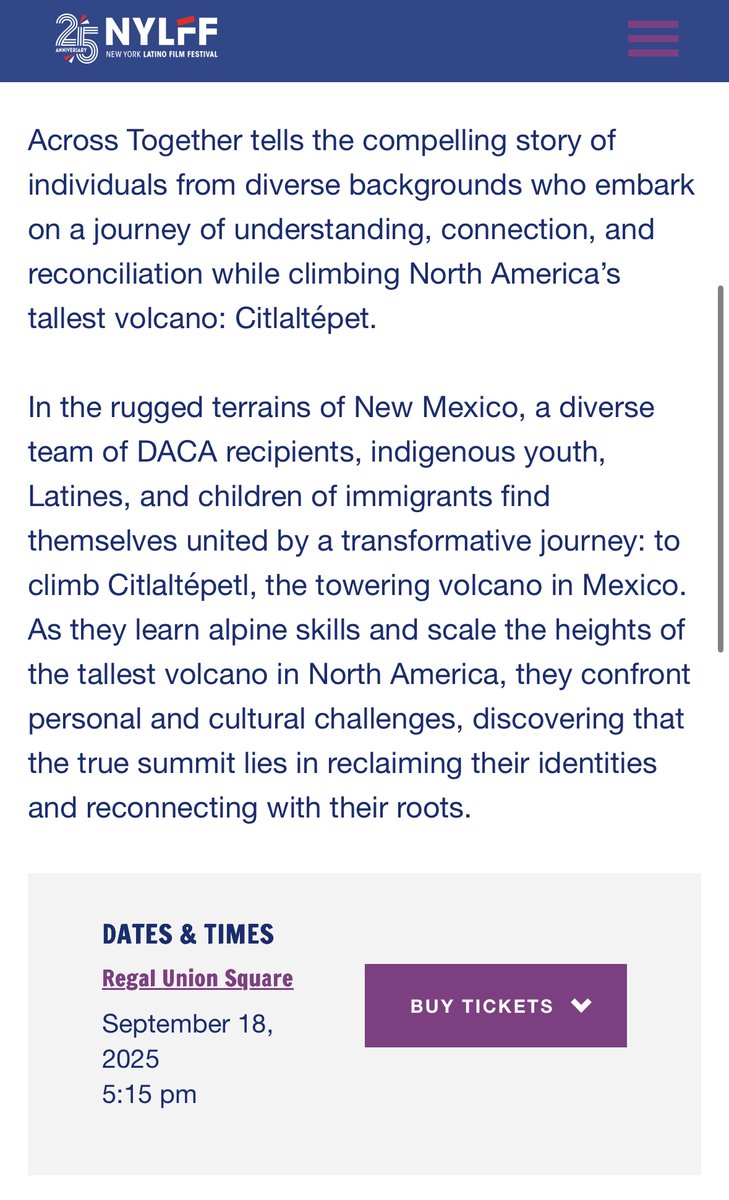 Across Together — a film born from The Return Program powered by The Semilla Project — will premiere at the New York Latino Film Festival! 🎬

📅  September 18, 2025
📍 Location: New York City
🎟️ ow.ly/AXrY50WM600

#AcrossTogether #NYLFF #ReclaimingRoots #nmpol #nmtrue