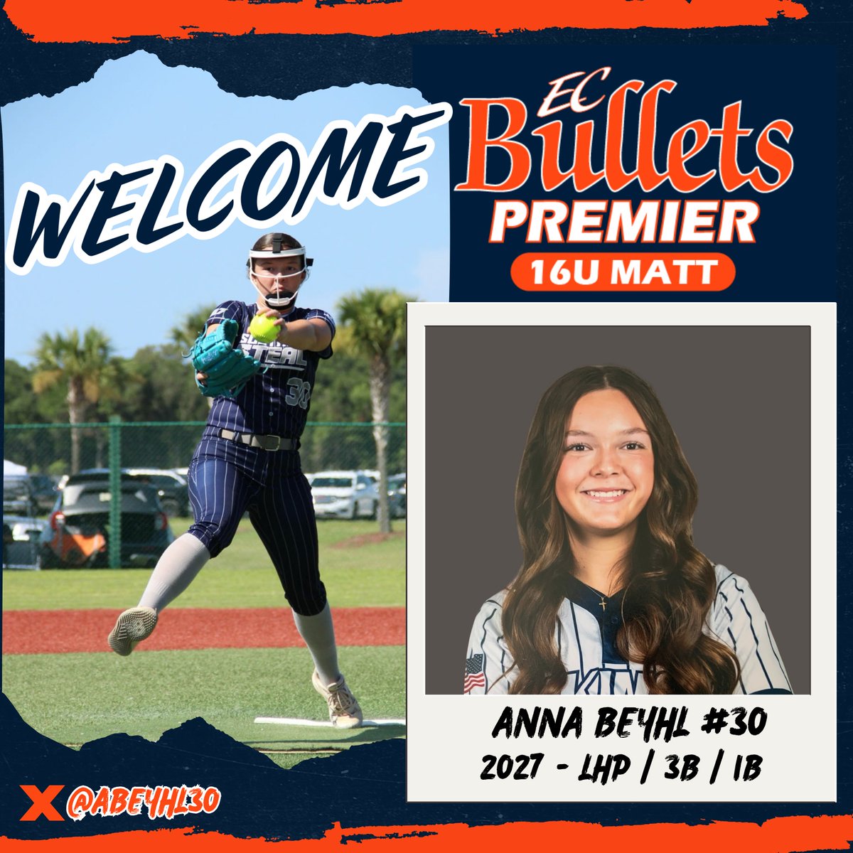 EC Bullets Premier (@ecb_premier) on Twitter photo π₯ New Player Alert π₯
Welcome <a href="/ABeyhl30/">Anna Beyhl 2027</a> Anna Beyhl (2027 β EC Bullets Premier 16U Matt) to the squad! Anna is a powerful left-handed pitcher and hitter who also brings versatility at 1B and 3B. She comes to us from Fort Walton Beach High School where she was part of the 2025 π₯ New Player Alert π₯
Welcome <a href="/ABeyhl30/">Anna Beyhl 2027</a> Anna Beyhl (2027 β EC Bullets Premier 16U Matt) to the squad! Anna is a powerful left-handed pitcher and hitter who also brings versatility at 1B and 3B. She comes to us from Fort Walton Beach High School where she was part of the 2025