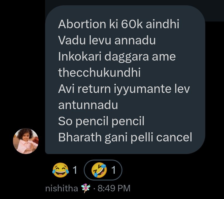 Sodhi lekunda okka mukkalo cheppesindhi 🤣🤣