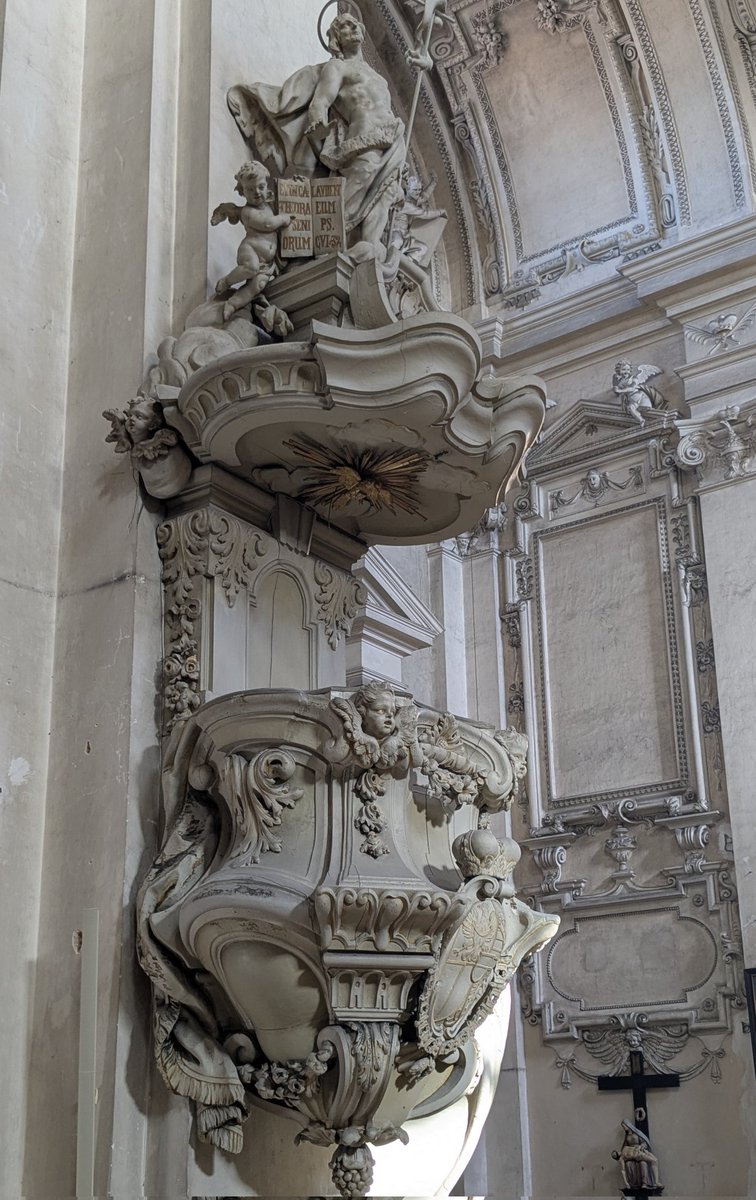 Pulpit in the Church of the Assumption of the Virgin Mary, Valtice, Margraviate of Moravia. #valtice #church