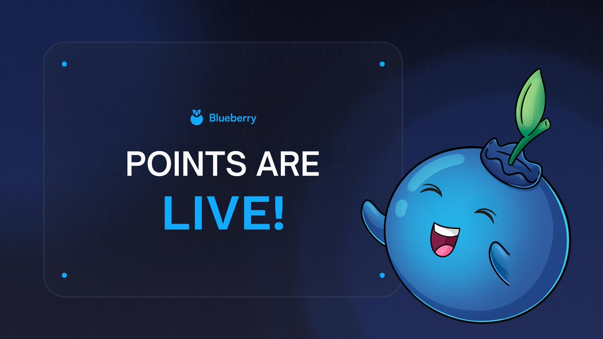 🫐 Blueberry Berries Points Program is LIVE!

Earn your share of 10% of the total $BLB supply during the program.

Hold. Provide liquidity. Invite friends. Stack points and collect Berries