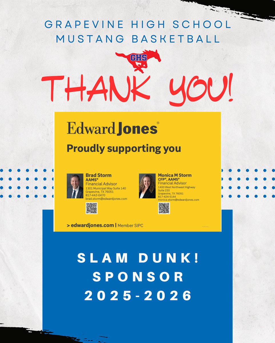 GHSmustanghoops's tweet image. Thank you for your support Edward Jones!
