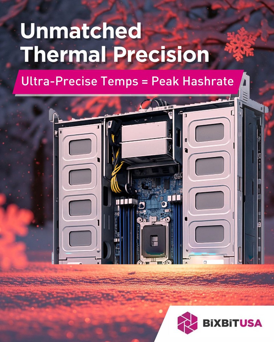 🎯 Achieve thermal precision that air can’t match. 

BiXBiT’s hydro system maintains ASIC chip temperatures within ±1 °C, eliminating thermal throttling and enabling sustained max hash rate—especially where competitors lose efficiency. Your miners run at optimal
