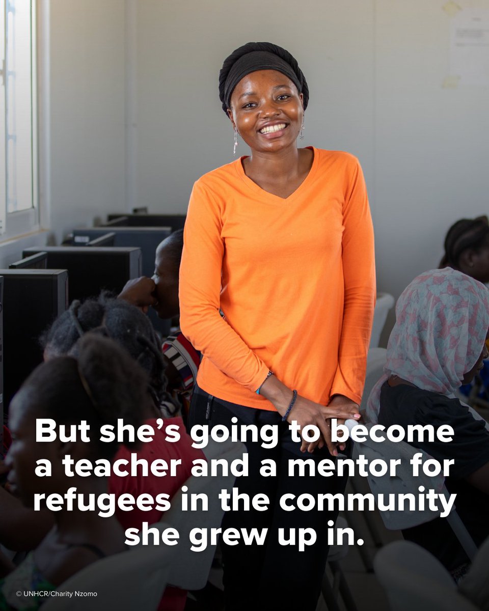 UNVolunteers's tweet photo. She doesn’t know it yet, but one day Deline will become a UN Volunteer with @Refugees 💙

Born in Kakuma 🇰🇪, she returned home after her studies to lift others up. Today, she empowers youth with digital skills and helps them rebuild their lives. https://t.co/KPu2oyrTUf