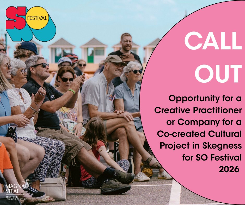 SOFestival's tweet image. Call Out: Creative Opportunity in Skegness

We’re seeking a creative practitioner or company with experience working with adults with learning disabilities to co-create a cultural project to showcase at SO Festival 2026

Link to find out more sofestival.org/news-and-impac…