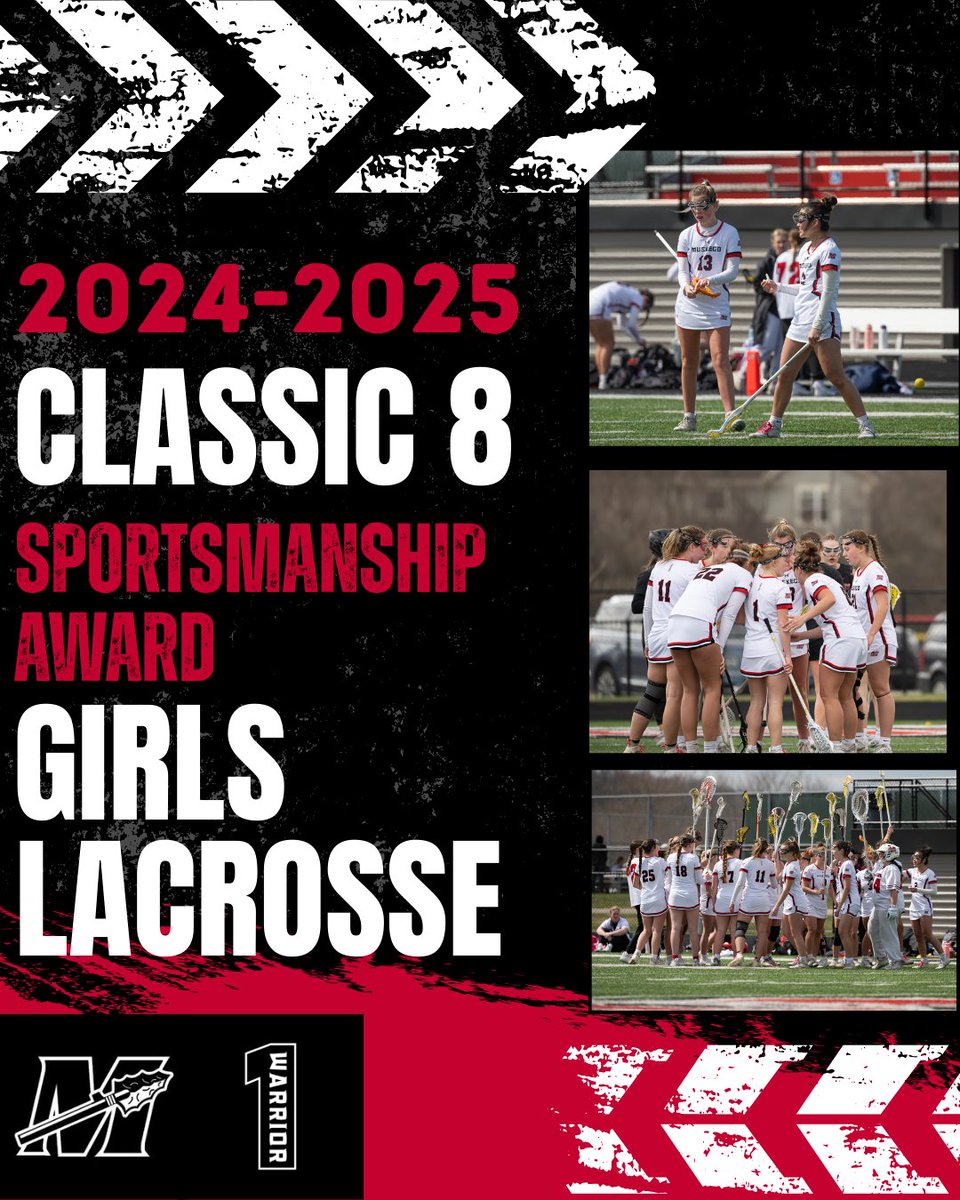 1WARRIOR (@1warriormhs) on Twitter photo Join us in also congratulating <a href="/Muskego_LAX/">Muskego High School Girls Lacrosse</a> for receiving a Classic 8 sportsmanship award this past spring! Go Warriors! Join us in also congratulating <a href="/Muskego_LAX/">Muskego High School Girls Lacrosse</a> for receiving a Classic 8 sportsmanship award this past spring! Go Warriors!