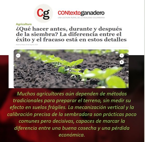 En las regiones agrícolas con suelos desérticos o de baja materia orgánica, sembrar sin una estrategia técnica clara puede convertirse en una apuesta riesgosa.
#ContruyendoGanaderia
⁦<a href="/Fedegan/">FEDEGAN</a>⁩