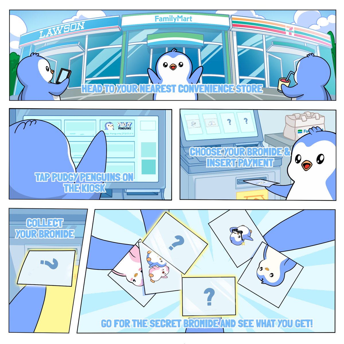 There are a ton of designs to collect, including a few secret ones. Follow this guide and you'll be collecting in no time.

Make sure to tag us and <a href="/PenguAsia/">PENGU Asia</a> when you find them.

Happy hunting!