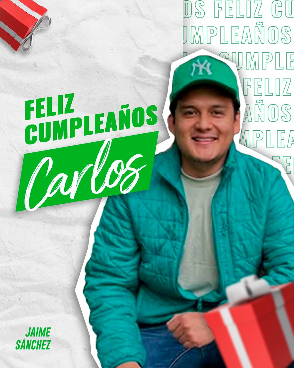 ¡Feliz cumpleaños <a href="/_carlosreyes26_/">Carlos Reyes</a>  !🥳🎂
Que este nuevo año te traiga grandes logros y momentos de alegría. Un honor coincidir en la vida contigo.
#FelizCumple #TrabajoEnEquipo #familiaverde