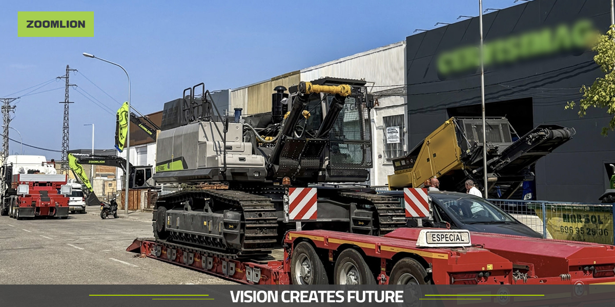 Green &amp; efficient! 🌱#ZOOMLIONBrand’s 50-ton ZE500G excavator has been delivered to a leading Spanish construction company. With EU-standard compliance, fuel savings, low noise &amp; powerful performance, it’s winning customer trust and driving our growth in Europe’s high-end market.