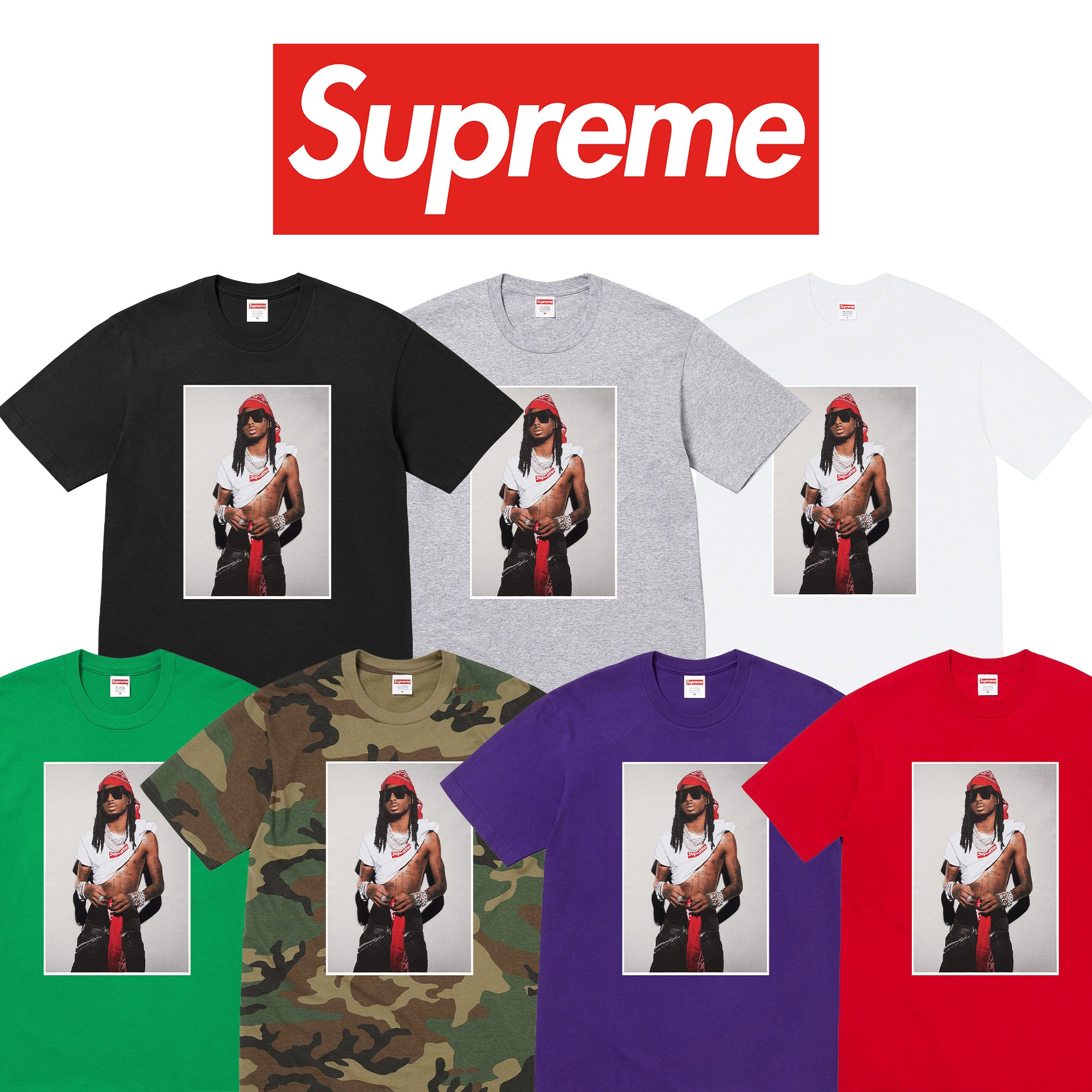 Supreme Playboi Carti Tee S ウッドランドカモ Buy Supreme Playboi Carti Tee 'Woodland Camo' - FW25T50