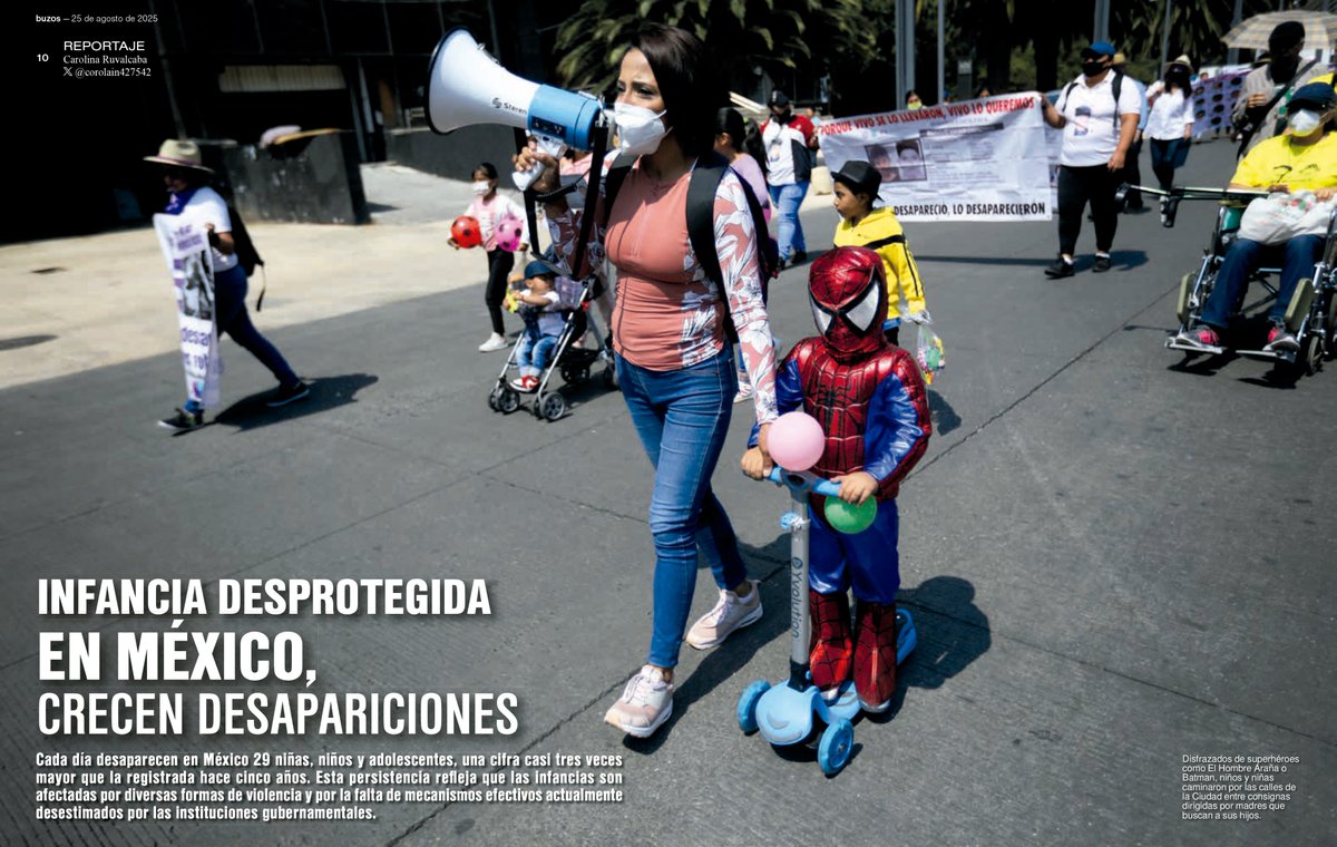 🔴#buzos | Infancia desprotegida en México, crecen desapariciones 🧒🏻🔎👣

Cada día desaparecen en México 29 niñas, niños y adolescentes, una cifra casi tres veces mayor que la registrada hace cinco años.

Lee más: lc.cx/RH42uj
