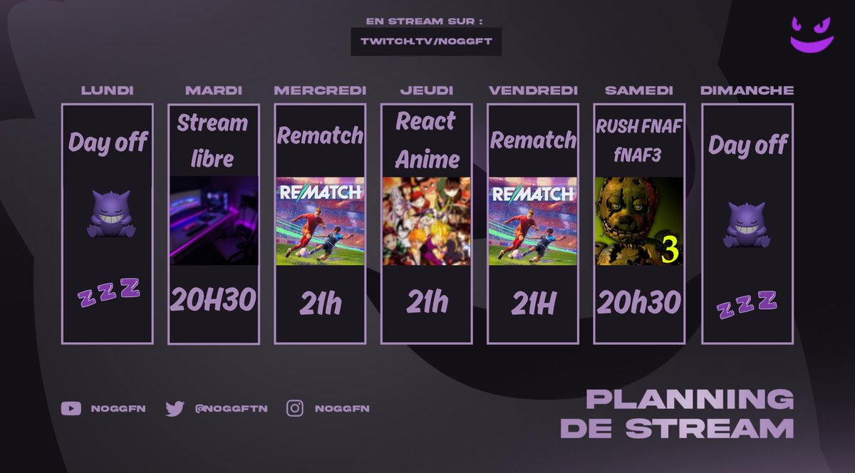 Et voici le planning de la semaine ! 

On se voit ce soir pour parler de tout ça.

Cœur sur vous 🫶