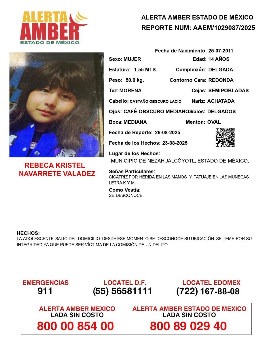 veraznoticiamas's tweet photo. Te pedimos tu apoyo para localizar a Alejandra Garcia Garduño, escribe o llama, su familia les busca.  #Veraz #Ayúdanos #Comparte #TodosEnLaBúsqueda #Edomex #Nezahualcoyotl #HastaEncontrarte https://t.co/A289kwLwJV