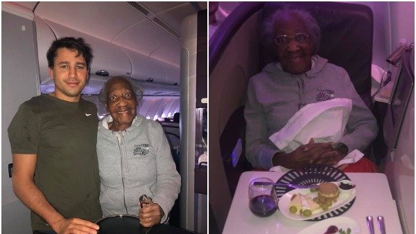 Il a cédé sa place en première classe pour réaliser le rêve d’une passagère de 88 ans➡