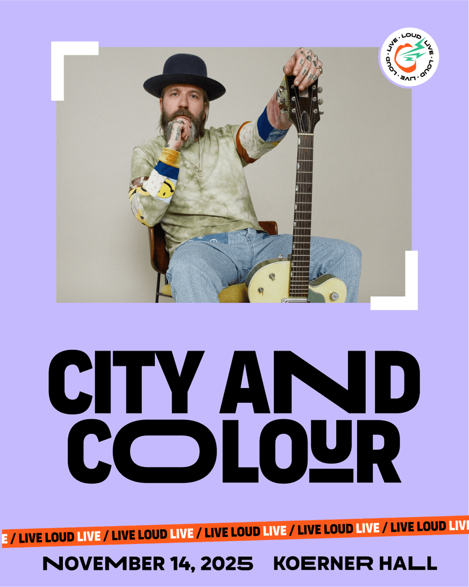 mphcanada's tweet image. ⚡@cityandcolour  is hitting the stage at Live Loud LIVE⚡

One night. All your favourite artists. Unforgettable performances, surprise guests, and energy you’ll never forget.

🎟 Tickets are limited and on sale now: rcmusic.com/tickets/seats/…

#LiveLoudLIVE #MatthewPerryHouse