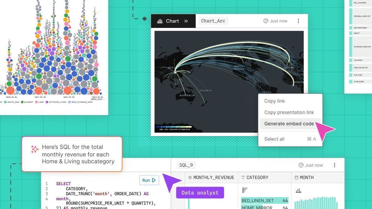 observablehq's tweet image. Today we’re announcing big updates in Observable Canvases. Learn about our growing suite of built-in interactive charts (Sankey diagrams, arc maps, + more), new embeds and dashboards for fast sharing, added Postgres and @databricks support, and more: buff.ly/Bw8nukG