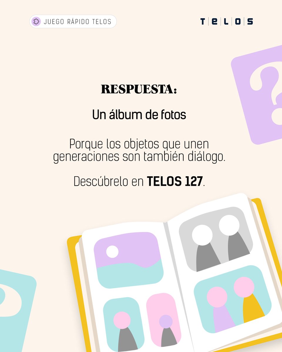 🎉 ¿Lo lograste?

Vuelve al ritmo con TELOS: ya sea en papel o digital, siempre actual y listo para acompañarte en la vuelta a la rutina.

🔗 Descúbrelo aquí: telos.fundaciontelefonica.com/revista/