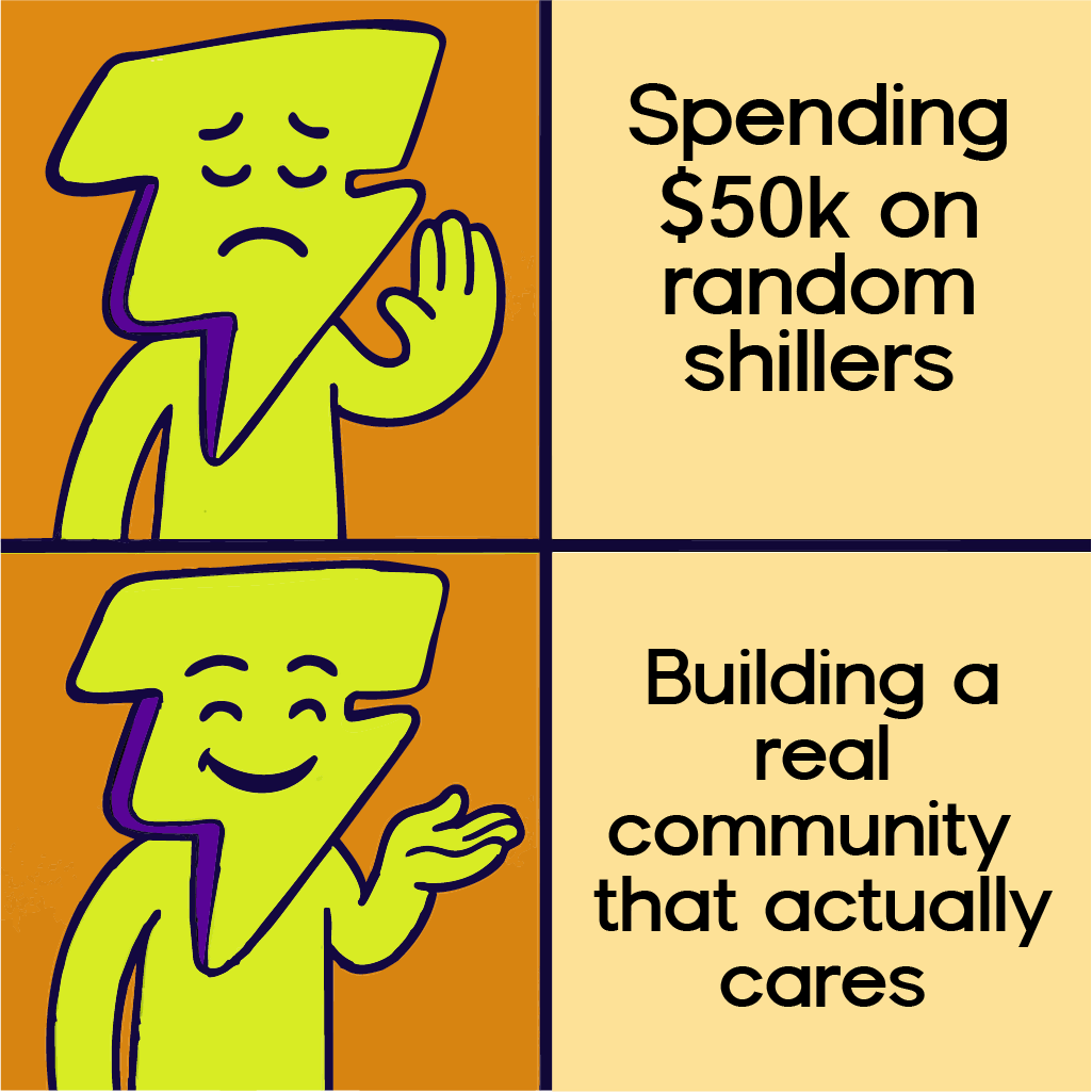 TrendersMKT's tweet photo. ⚡ Power in the Community ⚡

In Web3, it’s not about hype that fades overnight — it’s about building real communities that last.
This symbol represents energy, strength, and growth, reminding us that success comes from connection, not just noise.

🚀 Community over shillers
🔥 Value over vanity metrics
🌐 Web3 done right
