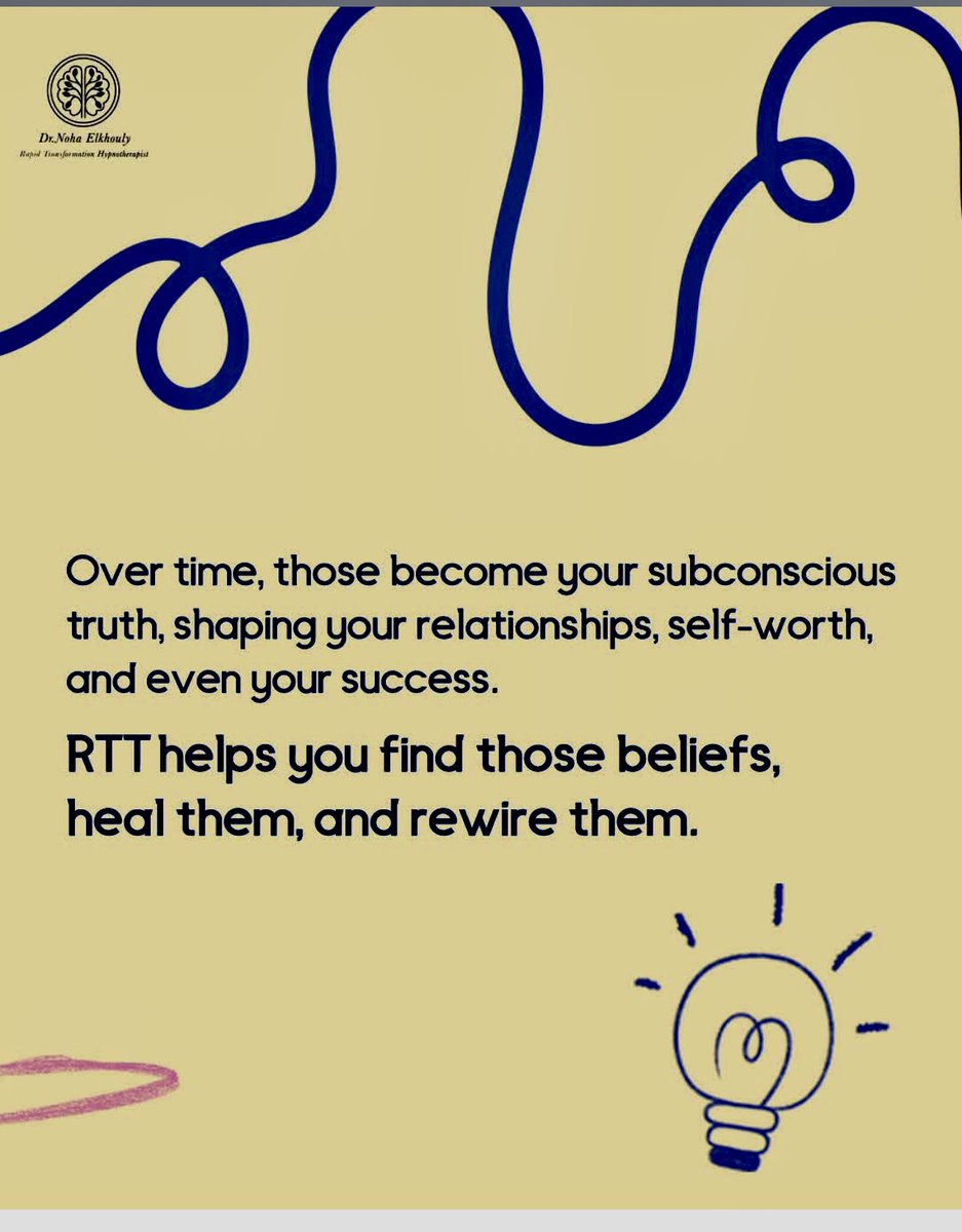 Your subconscious mind believes everything you tell it.
It doesn’t filter, It simply listens… and stores.

The things you heard growing up?
They didn’t just fade they became the foundation of how you see yourself today.

RTT helps you go back to the root.
It rewires the outdated
