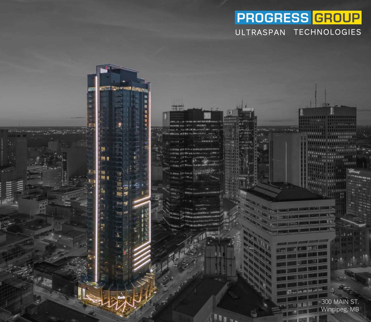 Did you know that 300 Main Street, Winnipeg’s tallest tower at 42 storeys, stands proudly thanks to the efficiency and strength of hollow core slabs— produced with UltraSpan machinery.

#300Main #Winnipeg #PrecastConstruction  #Skyscraper #Hollowcore #UltraSpan #ProgressGroup