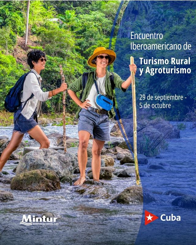 ¡Cuba será sede del X Encuentro Iberoamericano de Turismo Rural! 

🏞️ Del 29/sep al 5/oct de 2025, conectaremos para impulsar el desarrollo sostenible y el agroturismo. Una cita imperdible en la región occidental de Cuba. 

#Cuba #CubaUnica #CubaTravel #XEncuentroIberoamericano