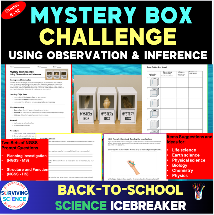 The Mystery Box Challenge is the ultimate back-to-school icebreaker— #students observe and infer like scientists. With #NGSS prompts
teacherspayteachers.com/Product/Myster…  #BackToSchool #ScienceTeacher #Icebreaker #STEM #TeamBuilding  #ScienceActivity #MiddleSchoolScience #HighSchoolScience