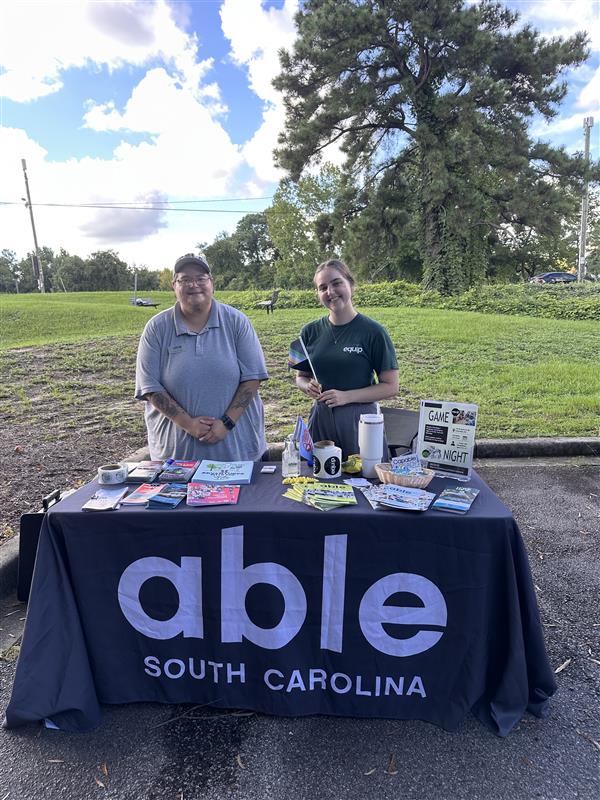 🚍 Exciting day at the Columbia Area Mental Health Center's Health Fair &amp; First Back to School Bash! Our own Cason and Isabelle were on hand to connect families with vital resources from Able SC and The COMET. 🌟 #CommunityCare #BackToSchool #HealthFair #Disability