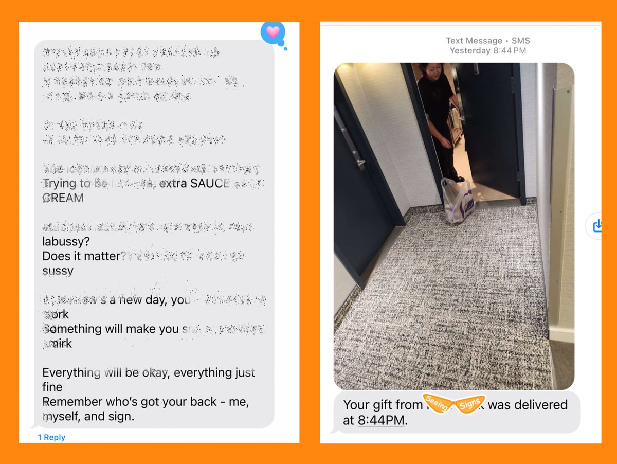 Sign intern will be AFK today because she's sad🥲 from what feels like a spiritual DUI 

also shoutout to a real one for writing me a poem (ft Sign) and sending a doordash that led to this meme🧡