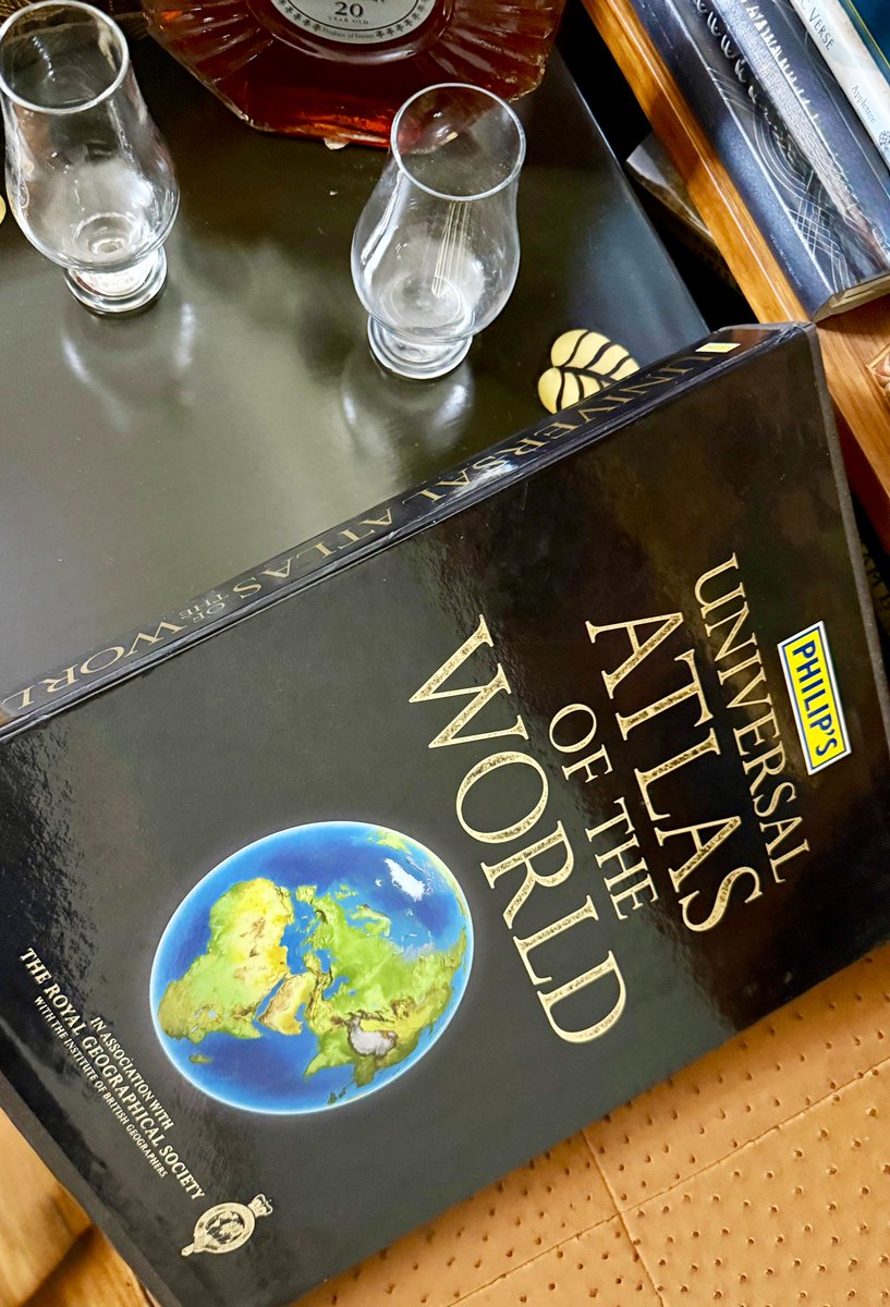Looking at timeline, may browse a fav book in the study tonight, the ATLAS with a 🥃 in hand!😄

Very durable &amp; long lasting. And much heavier than any wallet namesake.🌎😉

Purchased over a decade ago with a credit card from a bank that has exited the country.