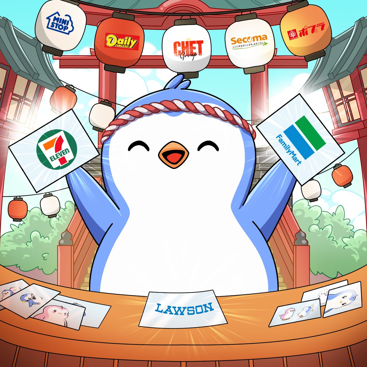 PENGU Asia (@penguasia) on Twitter photo We’re excited to partner with <a href="/CHET_Group/">CHET Group(チェットグループ)|公式</a> to bring @PudgyPenguins to major convenience stores across Japan.
More information below. We’re excited to partner with <a href="/CHET_Group/">CHET Group(チェットグループ)|公式</a> to bring @PudgyPenguins to major convenience stores across Japan.
More information below.