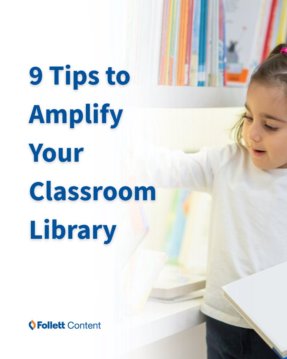 follettcontent's tweet image. 📚 #TipTuesday

Want to build a classroom library that gets students reading?

This guide covers how to choose books by grade level, find funding, and more!

👉  hubs.ly/Q03Fx85P0

#ClassroomLibrary #EducationLeadership #LiteracyStrategy #FollettContent #TeacherResources