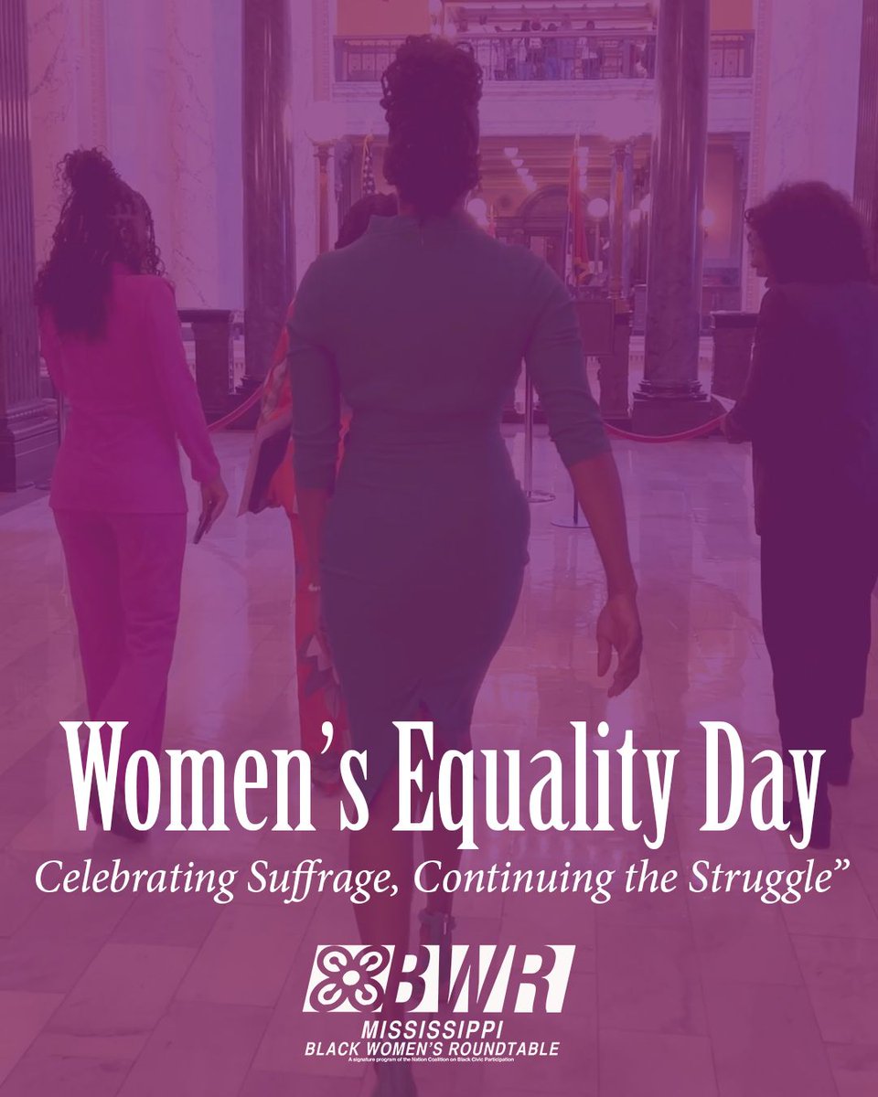 Today we celebrate Women’s Equality Day—a day that honors the ratification of the 19th Amendment and the ongoing fight for gender justice.

Learn more about the history of Women’s Equality Day: nationalwomenshistoryalliance.org/resources/comm…

#WomensEqualityDay #MSBWR #BlackWomensLeadership
