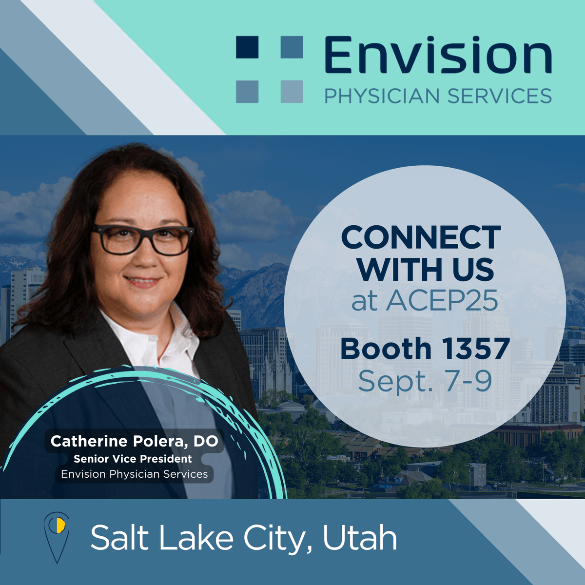 Filling up your docket for #ACEP25? Save room in your schedule for a visit to Booth 1357! Meet our #EmergencyMedicine leaders, see why they chose Envision and learn about the leadership and staff roles we’re offering. Check out available #EMjobs today: hubs.la/Q03BS5-x0.