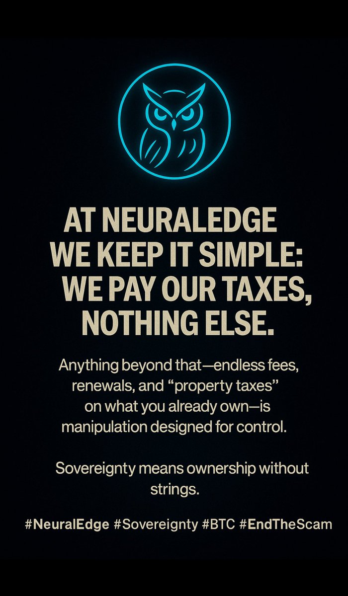 KurohisaFounder's tweet image. 🦉 At NeuralEdge, NFTs have purpose.

Our drops are designed to give back. when you buy, you’re supporting lives, cities, &amp;amp; communities while also unlocking the chance at luxury perks &amp;amp; endless cashflow.

Sovereignty meets impact.

#NeuralEdge #NFTs #Crypto #cashflow #Sovereignty