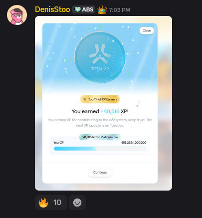 AltcoinSurfers's tweet photo. Another amazing @AbstractChain XP day for Altcoin Surfers' members 🥳

Congratulations to:
@ValentinaL51142 53,315 XP
@DenisVlg000 48,516 XP
@Vlad1Ivanciu 47,488 XP
@CR24wrx 40,649 XP

Drop them a follow to learn more about their daily onchain activities 👀 https://t.co/VsjmkeY0qe