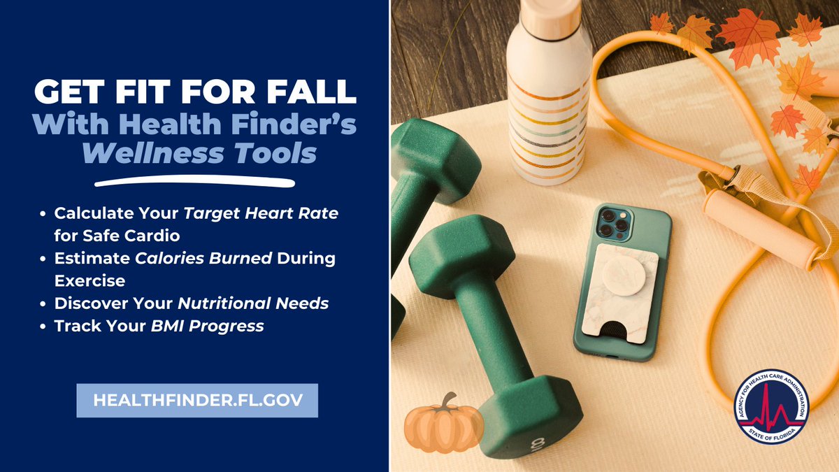 AHCA_FL's tweet photo. Getting back into your fall fitness routine? Maybe training for a Turkey Trot?
Our free Wellness Tools can help you: https://t.co/2a5JOduLQb
Whether you’re racing to the pie or the finish line, use these tools to stay on track!
#FallFitness #WellnessTools #FloridaHealthFinder #TurkeyTrotTraining
