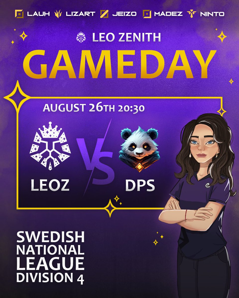 LEO Zenith (@leozenith_) on Twitter photo ๐ข IT'S GAMEDAY - Week 4 โ๏ธ
New week, new challenge - and a new ADC stepping onto the Rift with us ๐น
๐ฃ 20:30 & 21:30 CEST
๐ <a href="/ItzDasPandas/">Das Pandas</a>
๐บ Stream link in replies
#LEOTribe ๐ฆ๐ | <a href="/LundEsports/">LEO - Lund Esports Organization</a> | #SOLS11 ๐ข IT'S GAMEDAY - Week 4 โ๏ธ
New week, new challenge - and a new ADC stepping onto the Rift with us ๐น
๐ฃ 20:30 & 21:30 CEST
๐ <a href="/ItzDasPandas/">Das Pandas</a>
๐บ Stream link in replies
#LEOTribe ๐ฆ๐ | <a href="/LundEsports/">LEO - Lund Esports Organization</a> | #SOLS11