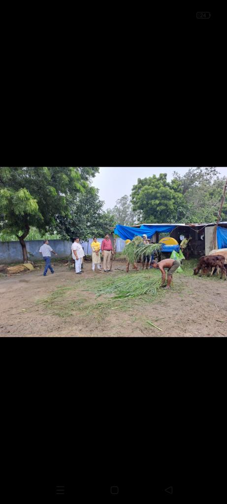 BdoHargaon's tweet photo. आज वर्षा के दृष्टिगत ग्राम पंचायत पिपराघूरी में संचालित अस्थाई गौआश्रय स्थल का निरीक्षण किया गया निरीक्षण के समय पर्याप्त मात्रा में भूसा, हरा चारा एवं दाना उपलब्ध था गोवंश के पीने योग्य स्वच्छ पानी की व्यवस्था भी मौके पर पाई गई| 
@CdoSitapur @DmSitapur https://t.co/sWxuq4TbrF