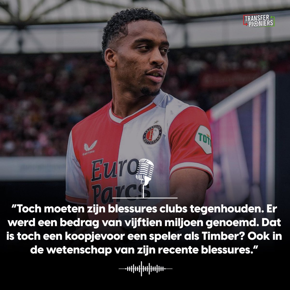 15 miljoen voor #Feyenoord-middenvelder Timber, een koopje, toch?💸