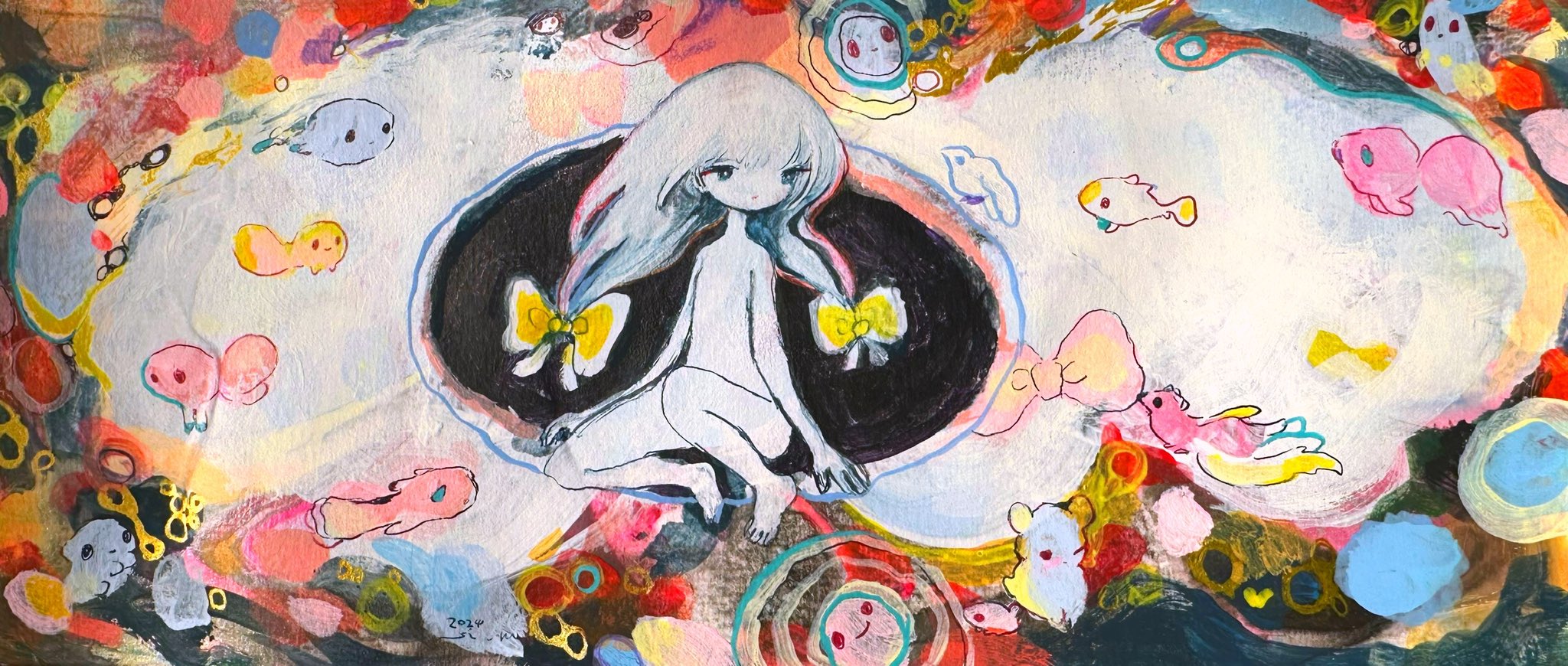 黄菊しーく 水彩画 原画 2010年 si_kyu 黄菊しーく 水彩画 原画 2010年 si_kyu