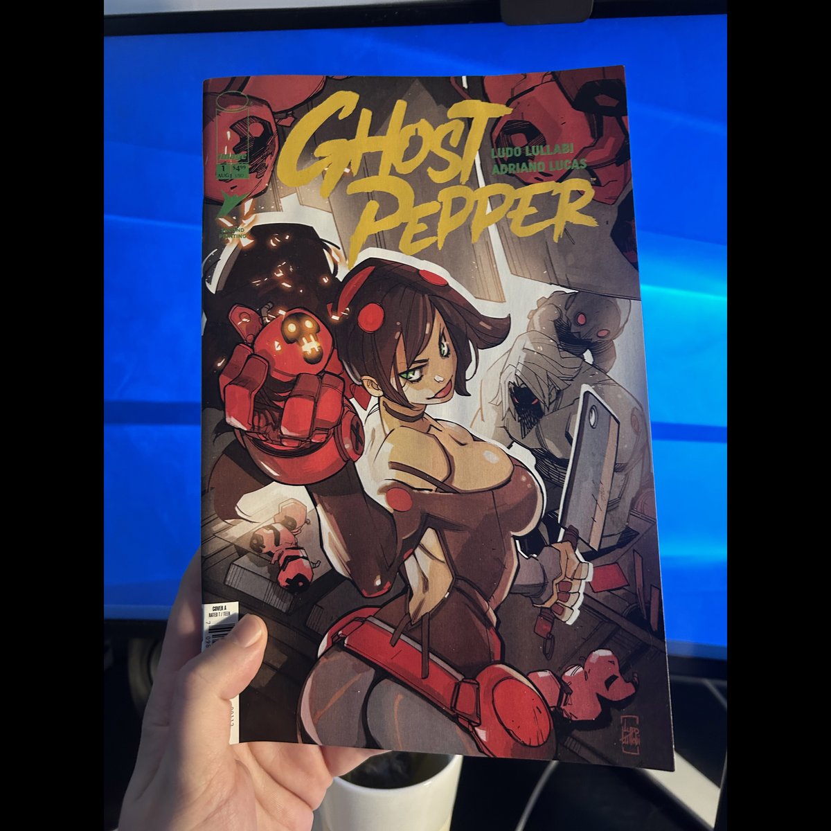ludolullabi's tweet photo. 🔥 Ghost Pepper #1 is back in stores tomorrow with a brand-new cover by me + a foil edition of Artgerm’s stunning variant!

Missed the first print? This is your chance — and don’t forget to grab issue #2 too 🌶️📖

#GhostPepper #Skybound #Comics #SecondPrinting https://t.co/cpkEUFx9vP