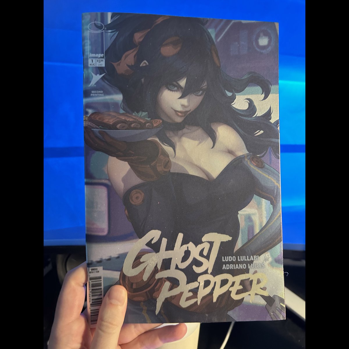 ludolullabi's tweet photo. 🔥 Ghost Pepper #1 is back in stores tomorrow with a brand-new cover by me + a foil edition of Artgerm’s stunning variant!

Missed the first print? This is your chance — and don’t forget to grab issue #2 too 🌶️📖

#GhostPepper #Skybound #Comics #SecondPrinting https://t.co/cpkEUFx9vP